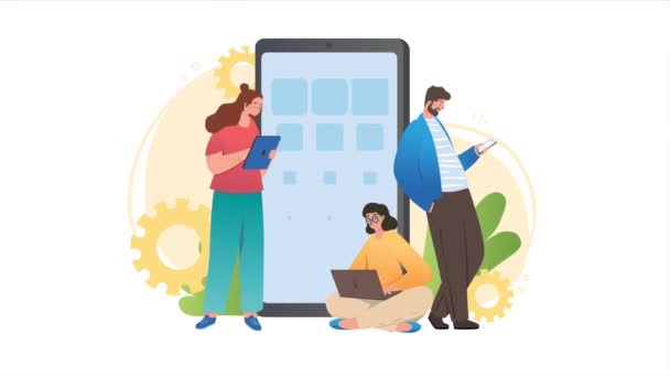 İş toplantısında beyin fırtınası yapan insanlar, vektör illüstrasyonu.  Şirket çalışanı, karakter ofiste yeni bir fikir üretme projesi.  ©vectordreamsmachine 383104260'e ait Stok Vektör