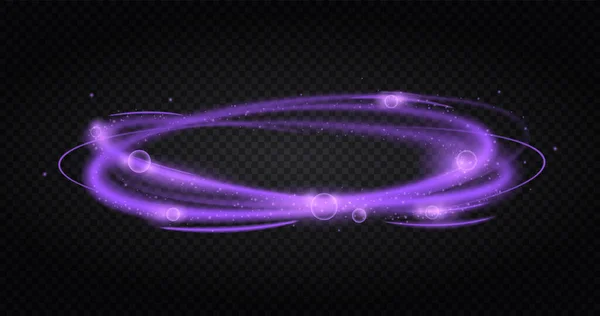 Leuchtende Feuerringe Violett Heller Ring Grafisches Element Für Webseite Blitz — Stockvektor