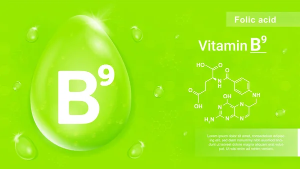 Vitamin Zelený Lékařský Plakát Nebo Banner Grafické Prvky Pro Webové — Stockový vektor