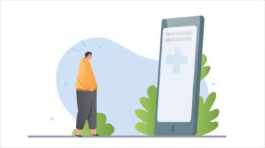 Çevrimiçi tıp ve sağlık video konsepti