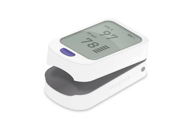 Conceito Pulsômetro Digital Dispositivo Tecnológico Para Medir Frequência Cardíaca Saturação — Vetor de Stock