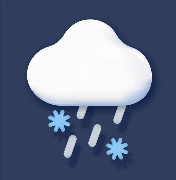 Icône Météo Élément Pour Interface Utilisateur Application Mobile Avec Nuage — Image vectorielle