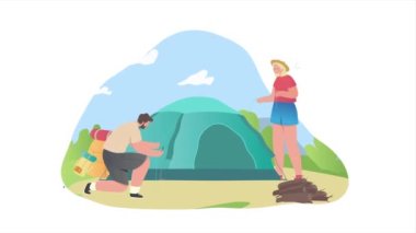 Çift kamp videosu konsepti