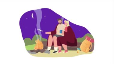 Çift kamp videosu konsepti