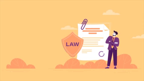 Law and Justice video concept — Stock video