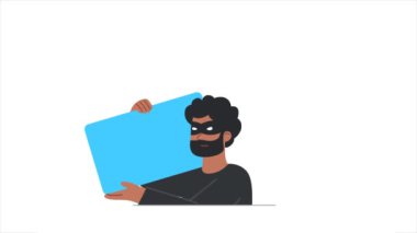 İnternet dolandırıcılığı ve hacker saldırısı video konsepti