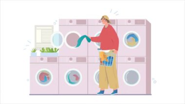 Giysi bakım sahnesi video konsepti