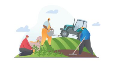 Çiftçilik ve büyüyen yerel gıda video konsepti