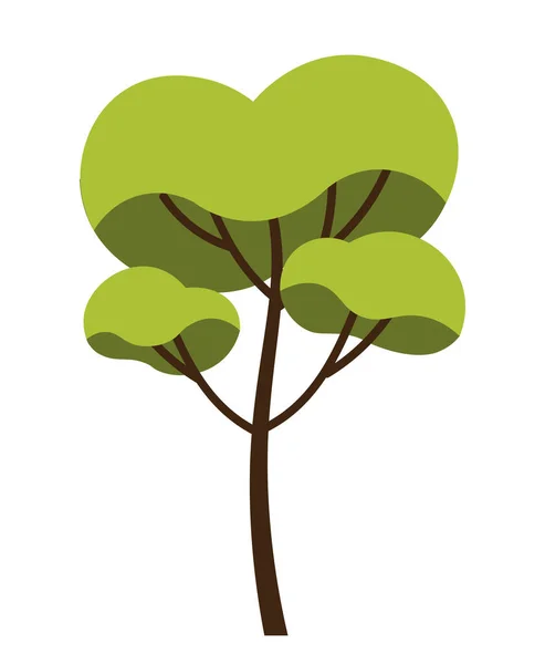 Icône Arbre Vert Sticker Avec Grand Jardin Plante Sauvage Avec — Image vectorielle