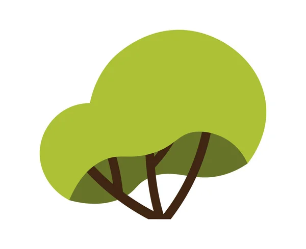 Εικονίδιο Green Tree Μικρός Δασικός Θάμνος Πλούσια Κορώνα Φύλλων Στρογγυλεμένου — Διανυσματικό Αρχείο