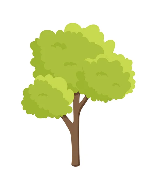 Icono Del Árbol Verde Jardín Alto Planta Forestal Con Hojas — Vector de stock