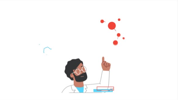 실험실에서 과학자 작업 비디오 개념 — 비디오