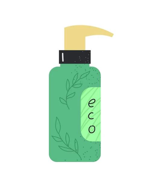 Ícone Produto Cosmético Beleza Adesivo Com Loção Orgânica Ecológica Para — Vetor de Stock