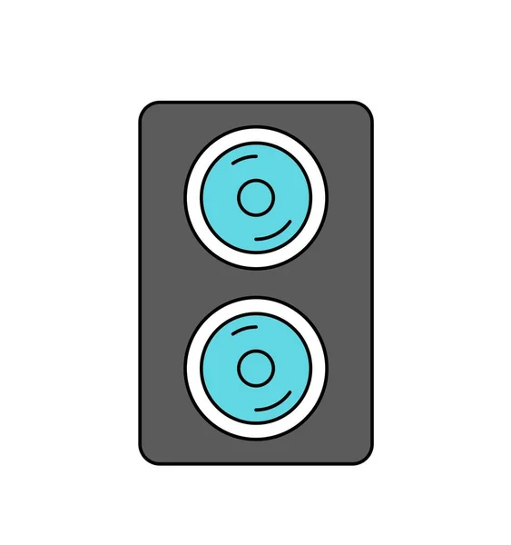 Audio Streaming Service Apparatuur Pictogram Speaker Voor Luid Luisteren Naar — Stockvector