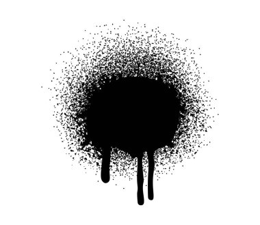 Siyah grafiti spreyi. Duvara boyanmış, sokak sanatı ve yaratıcılığı. Özensiz çizimler, web sitesi afişleri. Koyu sıvı damlası, grafik element. Vektör illüstrasyon kopyalama alanı arkaplanı