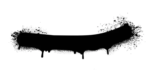 Черный Граффити Спрей Изогнутая Полоса Чернил Пятнами Уличное Искусство Творчество — стоковый вектор