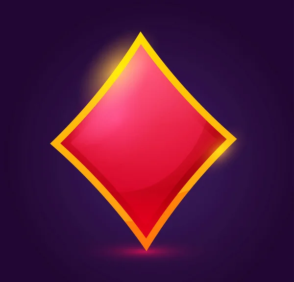 Jogo Cartas Grandes Rhombus Cartaz Banner Para Site Casino Online — Vetor de Stock