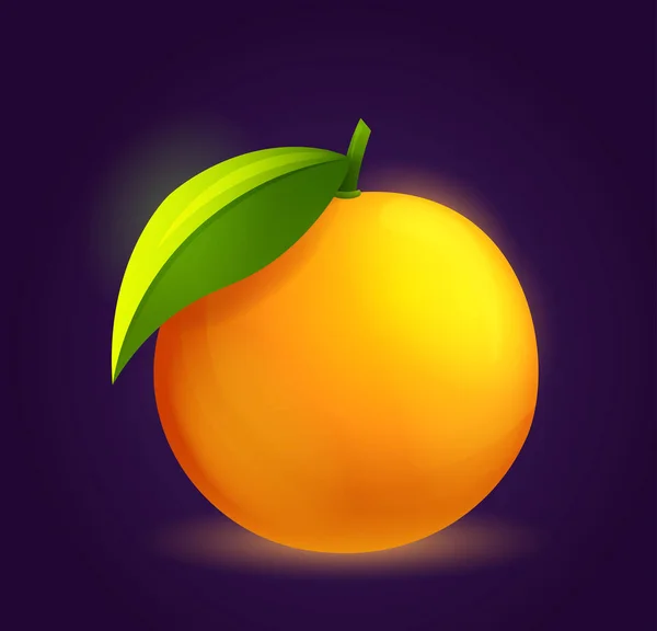 오렌지 유기농 신선한 온라인 포스터 사이트에 배너에 그래픽 일러스트 — 스톡 벡터