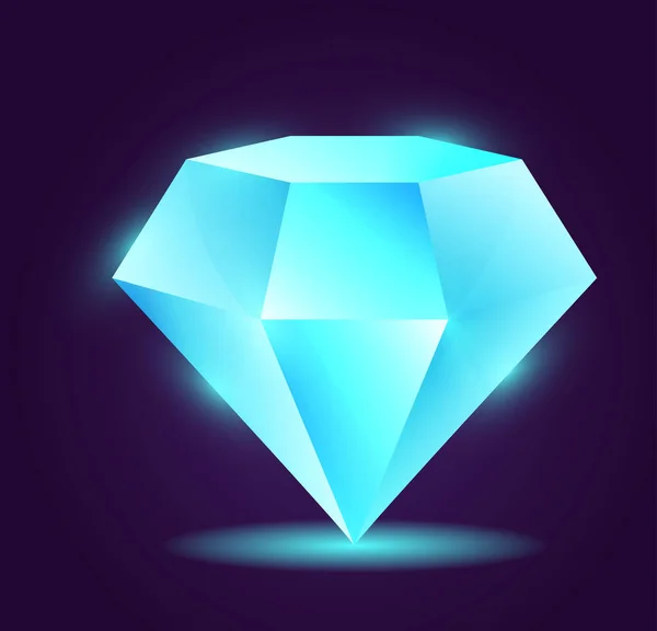 Jeu Gros Diamant Bijoux Trésors Luxe Richesse Métaphore Pour Cher — Image vectorielle