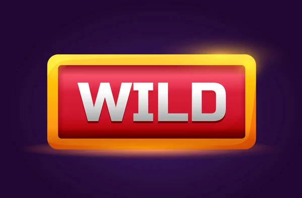 Game Big Wild Text Graphic Elements Development Slot Machines Poster — Stock Vector