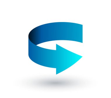 3D Ok konsepti. Web sitesi, simgeler ve arayüz için grafiksel ögeler. İleri ya da geri, uygulama ve program geliştirme. Modern teknolojiler ve dijital dünya. İzometrik vektör illüstrasyonu