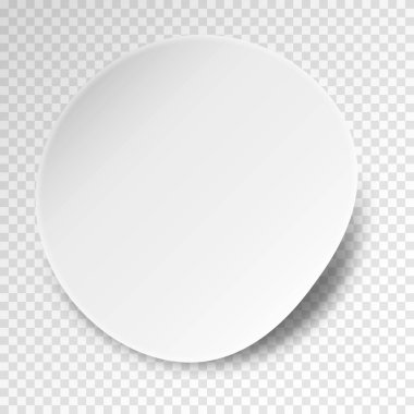 Gerçekçi beyaz etiket. Boş pulu soy, kalite güvencesi. Web sitesi ve sayfa için şablon veya model, metin için yer. Program ve uygulamaların geliştirilmesi için simge. İzometrik vektör illüstrasyonu