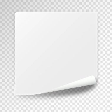 Gerçekçi beyaz etiket. Web sitesini dekore etmek için etiketi sökün. Mesaj, hatırlatma ve bildirim için yer. Mobil uygulamalar ve programlar geliştirmek için arayüz. İzometrik vektör illüstrasyonu