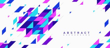 Web sitesi için soyut arkaplan. Poster ya da afiş modern tarzda, iniş sayfası için grafik elementler. Basit renkli geometrik şekillerdeki soyut kalıplar. Çizgi film düz vektör çizimi