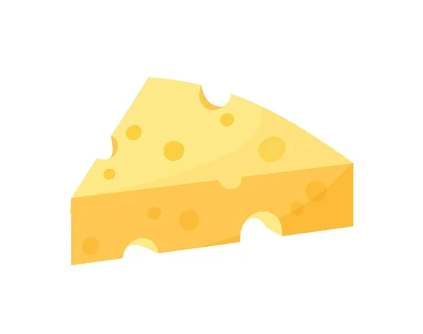 Yellow Cheese Icon Dairy Products Natural Organic Food Tasty Healthy — Stok Vektör