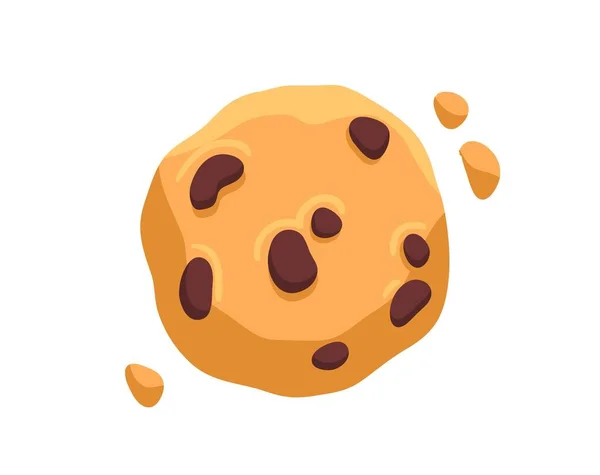 Biscuits Chocolate Delicious Tasty Junk Unhealthy Food Icon Website Confectionery — Wektor stockowy