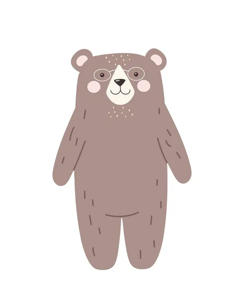 Cute Teddy Bear Sticker Social Networks Toy Mascot Children Charming — Stockový vektor