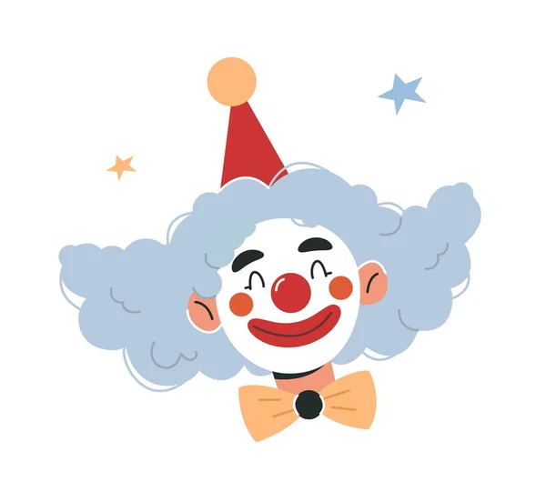 Clown Mask Icon Sticker Social Networks Entertainment Activities Cheerful Character — Stock vektor