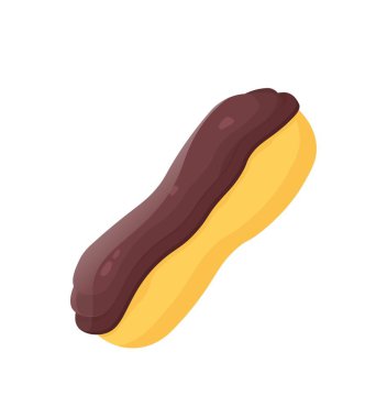 Chocolate muffin icon. Sweets, confectionery factory and candy shop menu. Graphic elements for website, tasty but unhealthy and junk food. Dish for coffee or tea. Cartoon flat vector illustration