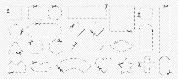 Πρότυπο Κοπής Σύνολο Διαφορετικών Γεωμετρικών Σχημάτων Συλλογή Πλαισίων Κειμένου Και — Διανυσματικό Αρχείο