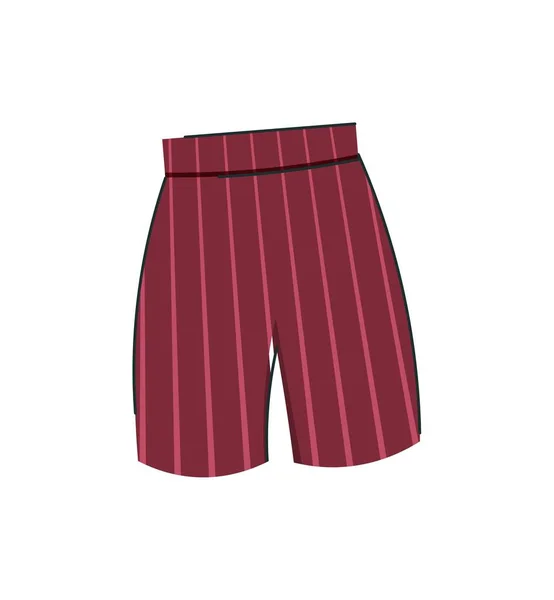 Red Striped Shorts Graphic Elements Store Website Fashion Style Card — стоковый вектор