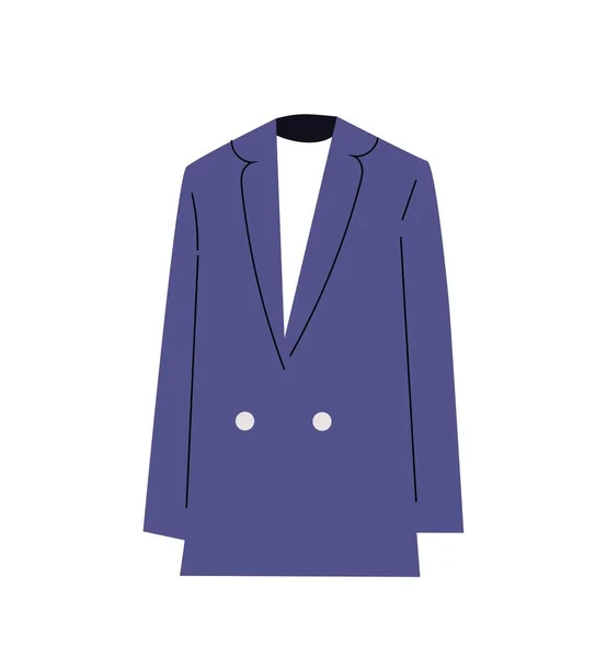 Blue Womens Coat Clothing Cold Rainy Weather Autumn Fashion Storm — Stok Vektör