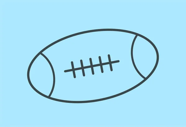 Minimalist Rugby Ball School Inventory Development Childrens Abilities Equipment Physical — Archivo Imágenes Vectoriales