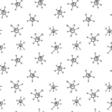 El çizimi bakterili, soyut, pürüzsüz desen