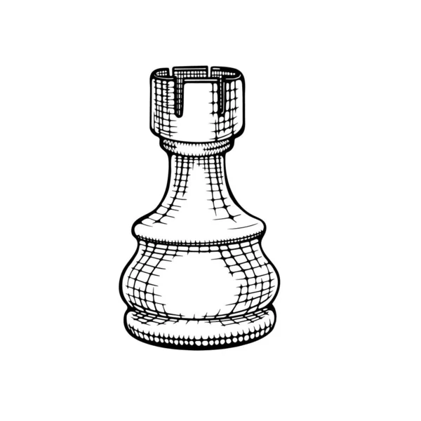 手描きチェスロック — ストックベクタ