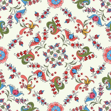 Gül rengi fayans, geleneksel Norveç dekoratif deseni. Vektör illüstrasyonu