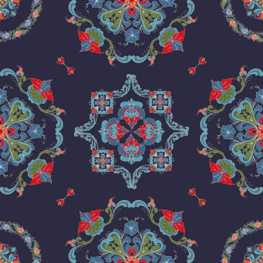 Gül rengi fayans, geleneksel Norveç dekoratif deseni. Vektör illüstrasyonu