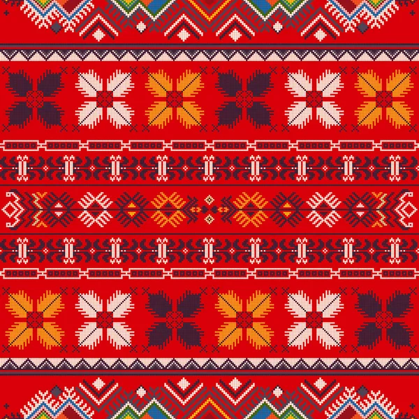 Motif Vectoriel Broderie Bulgare Traditionnel — Image vectorielle