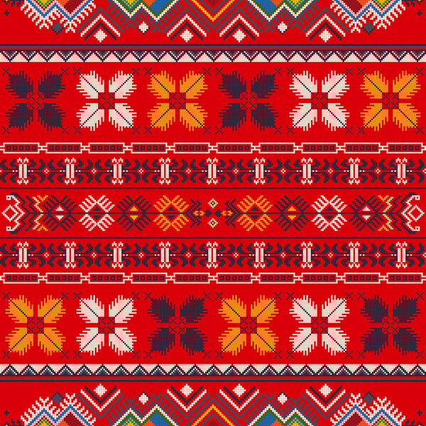 Traditional Bulgarian embroidery vector pattern