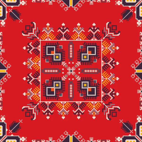 Motif Vectoriel Broderie Bulgare Traditionnel — Image vectorielle