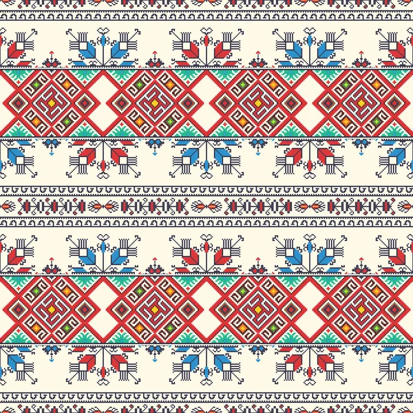 Traditional Bulgarian Embroidery Vector Pattern — Stock Vector