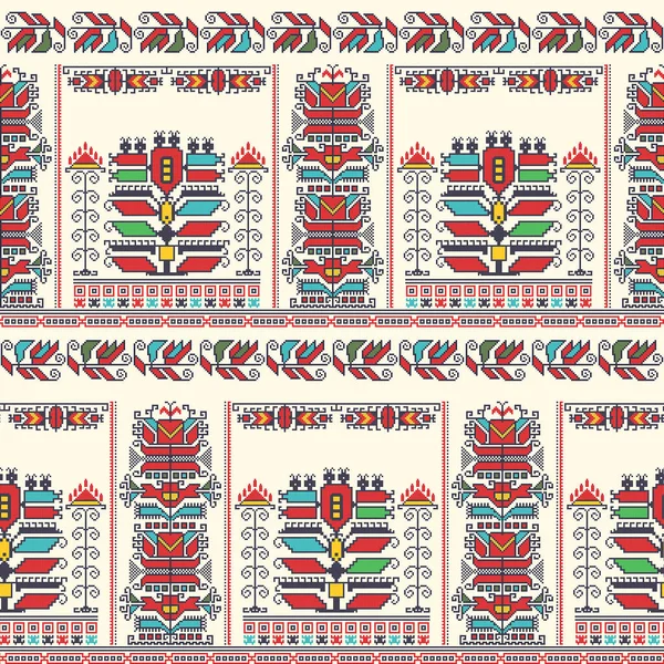 Motif Vectoriel Broderie Bulgare Traditionnel — Image vectorielle