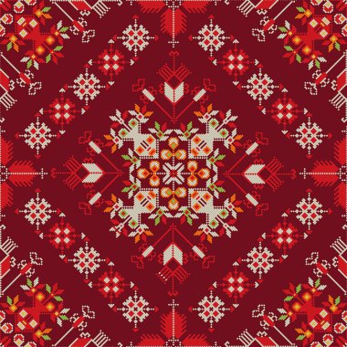 Geleneksel Bulgar nakış vektör deseni