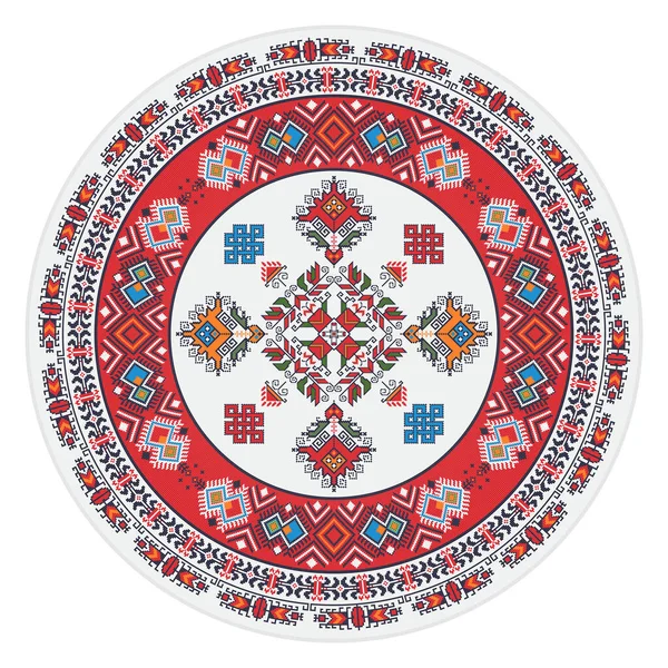 Традиционный Болгарский Элемент Вышивки Белом Фоне — стоковый вектор