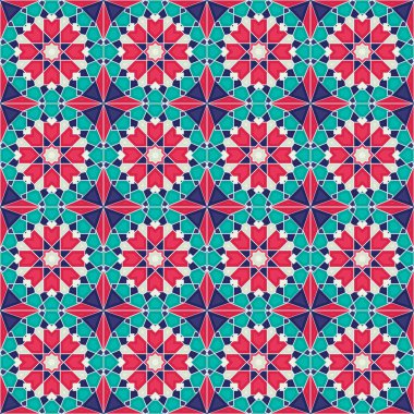 İslami geometrik pürüzsüz vektör deseni