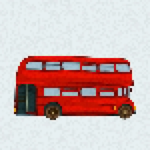 Pixel Art Autocarro Dois Andares Ilustração Vetorial —  Vetores de Stock